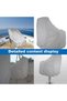 Two-piece marine seat cover - 56 x 61 64 cm Oxford cloth fabric UV resistant Weather Water Dust With adjustable cord to fit most seats Silver - 4