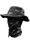Men's camouflage wide-brim sun hat mesh beach/hunting style13.
