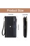 Women's large wallet brown/white RFID vintage PU zipper. - 2