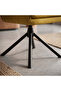 Modern Design Upholstered Swivel Chair with Upholstered Back - Yellow - 3