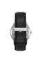 Men's Stainless Steel Watch, Black Leather Band | Trn-W43-Sl - 5