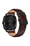 Men's Stainless Steel Black Watch, Brown Leather | Trn45bdg - 4