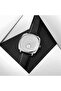 Men's Stainless Steel Watch, Black Leather Band | Tr45s - 6