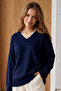 Collar Detailed Sweater N510 Navy Blue - 3