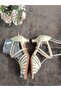 "Sand Clock" 7-Strap Handmade Latin, Tango, Dance, and Ballroom Shoes 5.5 cm 7 Pont Goblet Heel Model - 6