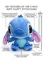 Plush Toy Stitch Soft Doll 11 Inch – Fluffy Blue Alien Stuffed Animal for Kids | Cute Lilo & Stitch Character Doll with Big Ears | Soft Cuddly Bedtime Pillow Buddy | Best Birthday Gift for Boy - 3