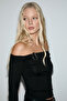 Solorya Women's Stretchy Fabric Off-The-Shoulder Black Blouse with Buckle Detail - 3