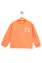 Girl's Sweatshirt Orange Long Sleeve Letter Patterned Children's Sweatshirt - 2