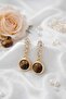 Tiger Eye Design Earrings - 4