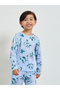Boys Dino Print Long Sleeve T-Shirt and Pyjama Set - 3