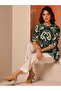 Green Printed Cotton Straight Kurti - 5