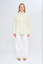 قميص نسائي كلاسيكي ذو ياقة وأزرار بلون واحد مريح - 3