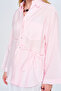 Women's Powder Shirt with Side Laces and Openwork Detail - 2