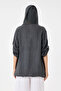 Women's Anthracite Italian 100% Linen Mesh Hooded Zippered Linen Jacket Size 38 - 44 - 5