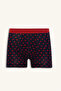 E2924Axnv135 Navy Blue Regular Fit Heart Patterned 3-Piece Boxer - 5