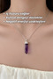 Ametist Natural Stone Necklace Nail Cut Design Patterned Necklace - 3