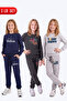 Girl's 3-Piece Printed Crew Neck Double Pocket Tracksuit Set