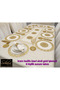 1 Runner,8 American Servives,8 Coasters,8 Spoon Holders/25 Pieces/8 Persons/Velvet/Grey-Gold