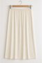 Women's White Cotton Combed Cotton Skirt Inner Lining, Non-Visible Petticoat, Flexible Elastic Waist, Long Length - 4