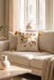 Polen Punch Embroidered Floral Pattern Decorative Hidden Zipper Tasseled Throw Pillow Cover 42 X 42 cm