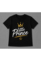 4-Piece Family T-Shirt Combination Mom Dad Boy Girl Black Family T-Shirt Set King Queen Little Prince Little Princess