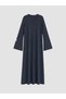 Peak New Season Navy Blue A-Line Dress with a Bicycle Neckline. - 5
