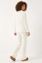 Women's Shirt Collar Thick Knitwear Beige Bottom Top Set - 6