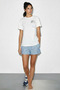 Women's Handcrafted Minimal Embroidery Detailed Premium Design Cotton T-Shirt White - 2