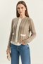 Women's Pleated Detailed Hair Knit Knitwear Mink Sweater - 5