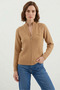 Women's Zippered Knitwear Biscuit Cardigan - 5