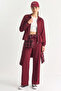 Women's Soft Textured Modal Burgundy Set with Adjustable Waist - 4