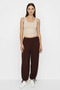 Women's Sandy Shalwar Brown Trousers with Adjustable Legs and Waist Tie