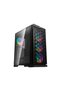 DK361 ATX/M-ATX/ITX Gaming PC Case, 4 ARGB Fans, Mesh, 360mm Radiator, Tempered Glass,Black