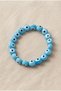 Handmade Bodrum Glass Blue Evil Eye Beaded Flexible Bracelet - 2