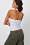 Women's Halter Neck White Strappy Blouse - 2