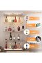 LFT HUIMEI2Y 4-Tier Glass Display Cabinet with LED&Lock, Display Case White | Double-Door Glass Showcase Lockable for Collectibles, Figures, and Decor; Curio Cabinet for Living Room, Bedroom, Office - 7