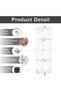 LFT HUIMEI2Y 4-Tier Glass Display Cabinet with Lock, Display Case White | Single-Door Tempered Glass Showcase for Collectibles, Figures, and Decor; Curio Cabinet for Living Room, Bedroom, Office - 3