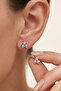 Silver Color Starfish, Star and Minimal Model 3-Piece Earring Set - 4