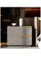 Modern Bedside Table Small Wooden Table with 2 Drawers and Spacious Countertop for Bed Side Sofa End Simple Nightstand Bedside Cabinet with Storage for Bedroom Living Room (Grey) - 6