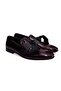 Burgundy Color Laceless Genuine Leather Men's Shoes