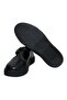 Black Color Laceless Genuine Leather Men's Shoes - 3