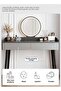 Home Bedroom Dressing Table Storage Cabinet with LED Hd Makeup Mirror, 2 Drawers Dressing Table With Drawers Vanity Table Beautiful Makeup Table 100*40*116CM - 8