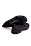 Black Color Laceless Genuine Leather Men's Shoes - 3