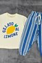 Children's Lemon Printed T-Shirt and Pants Set - 3