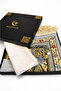 Lined Prayer Rug Set with Tulip Pattern – Crystal Prayer Beads and Special Gift Box with Bamboo Cover