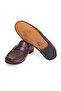 Tan Color Laceless Genuine Leather Men's Shoes - 3