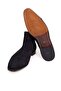 Black Color Laceless Genuine Suede Leather Men's Boots - 3