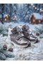Genuine Leather Platinum Velcro Baby Girl Boots
