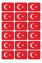 Turkish Flag Sticker Set 216 Pieces (4X3 cm) - Home Office Car Travel Project Sticker