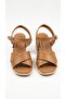 Tan Women's Genuine Leather Heeled Sandals 617.8601 - 5
